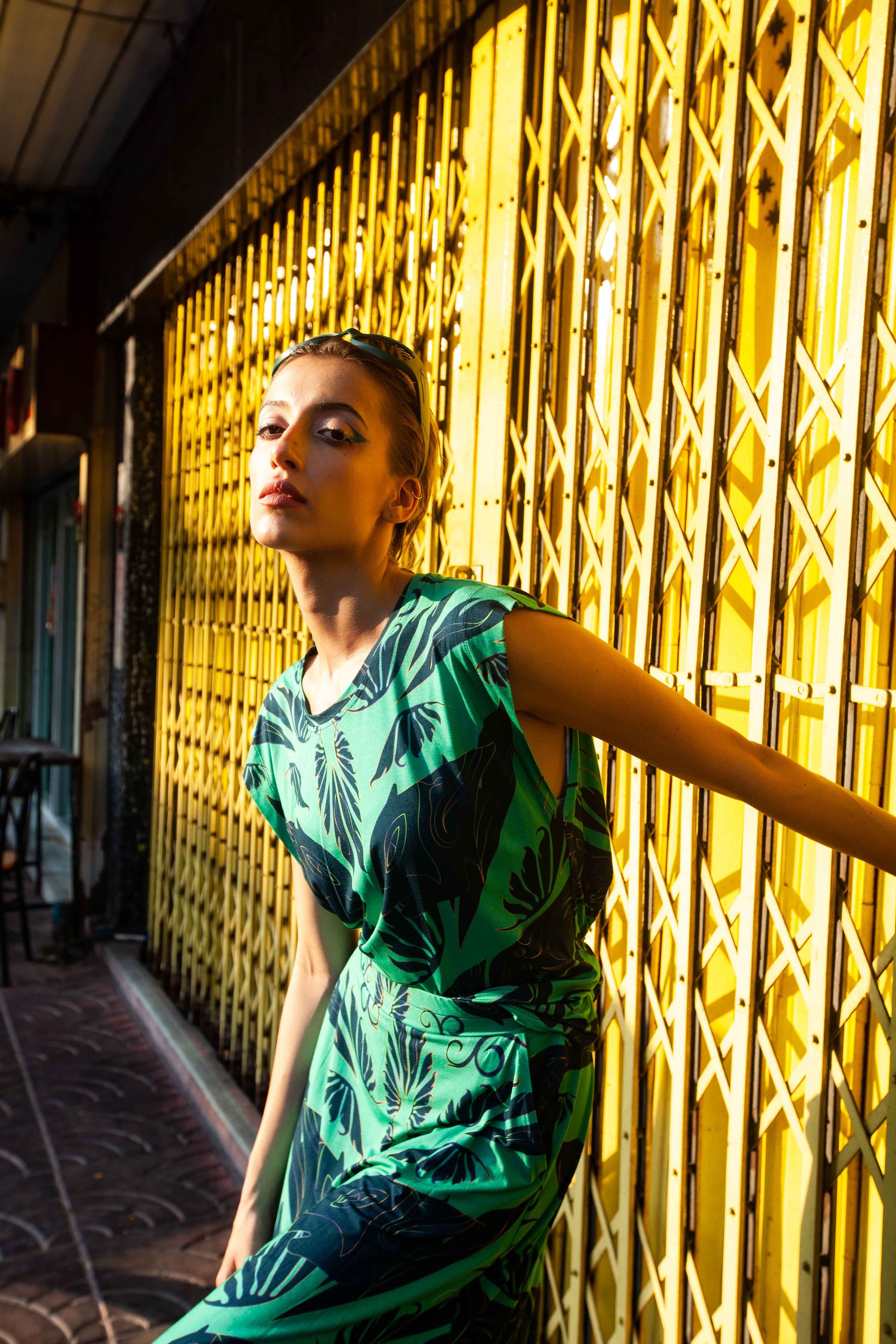 Cats Green Neon Blouse