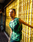 Cats Green Neon Blouse