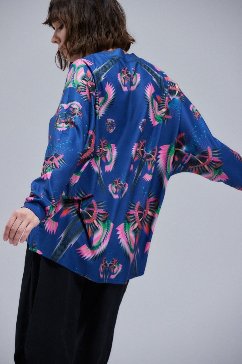 Blaues Drachen-Sweatshirt