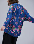 Blaues Drachen-Sweatshirt