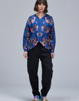 Blaues Drachen-Sweatshirt