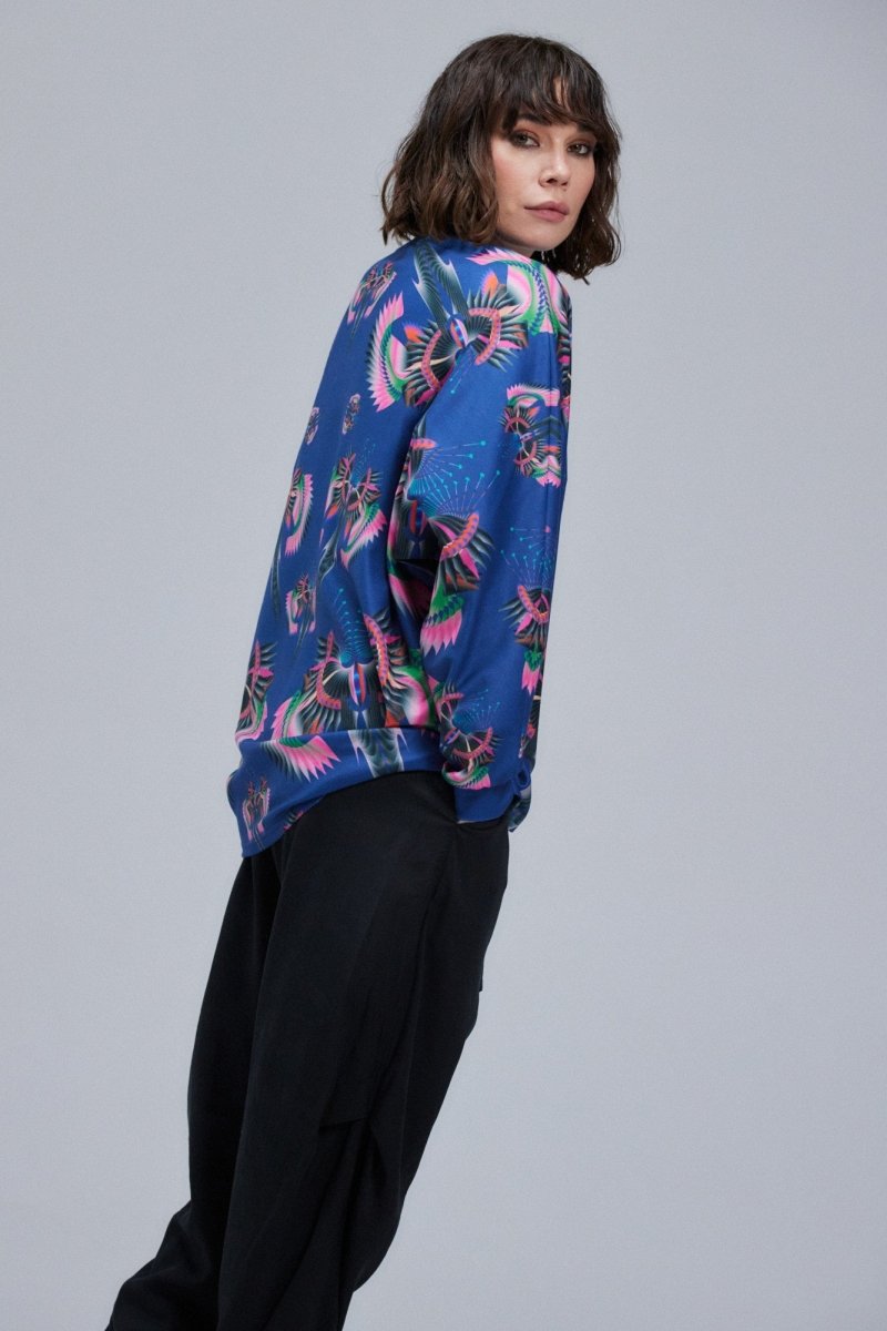 Blaues Drachen-Sweatshirt