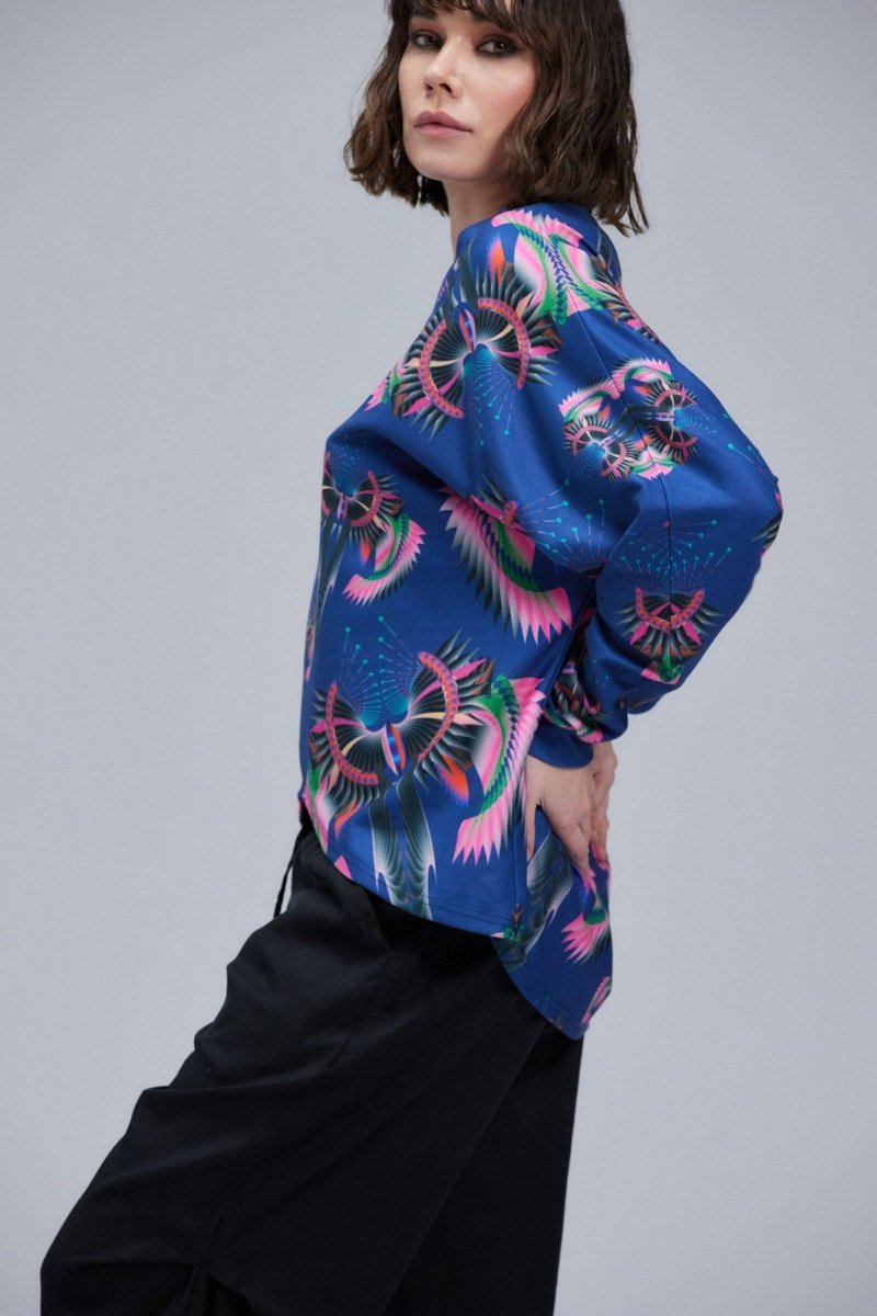 Blaues Drachen-Sweatshirt