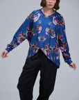 Blaues Drachen-Sweatshirt