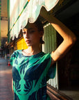 Cats Green Neon Blouse