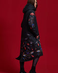 Heart Black Winter Coat & Free Bag!