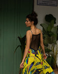 Cats Yellow Dress with Mesh