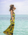 Cats Yellow Dress with Mesh