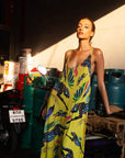 Cats Yellow Dress with Mesh