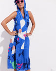 Robe à capuche bleue