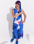 Robe à capuche bleue