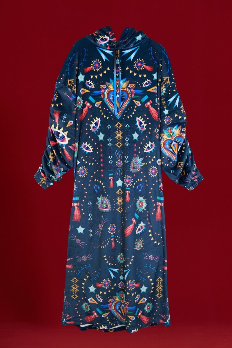 Robe Heart Gris & Marine