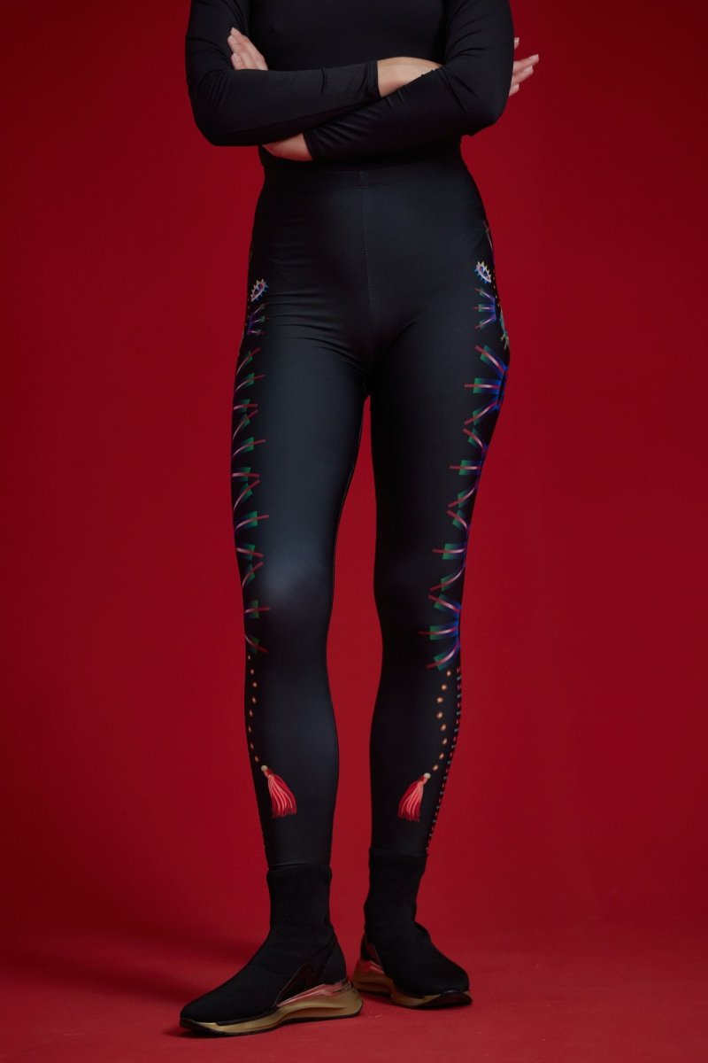 Leggings Heart Black - colorat.eu