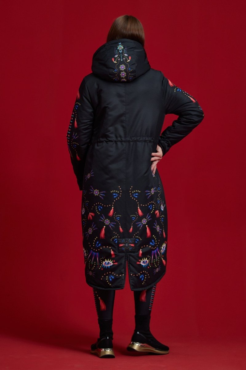 Heart Black Winter Coat &amp; Free Bag!