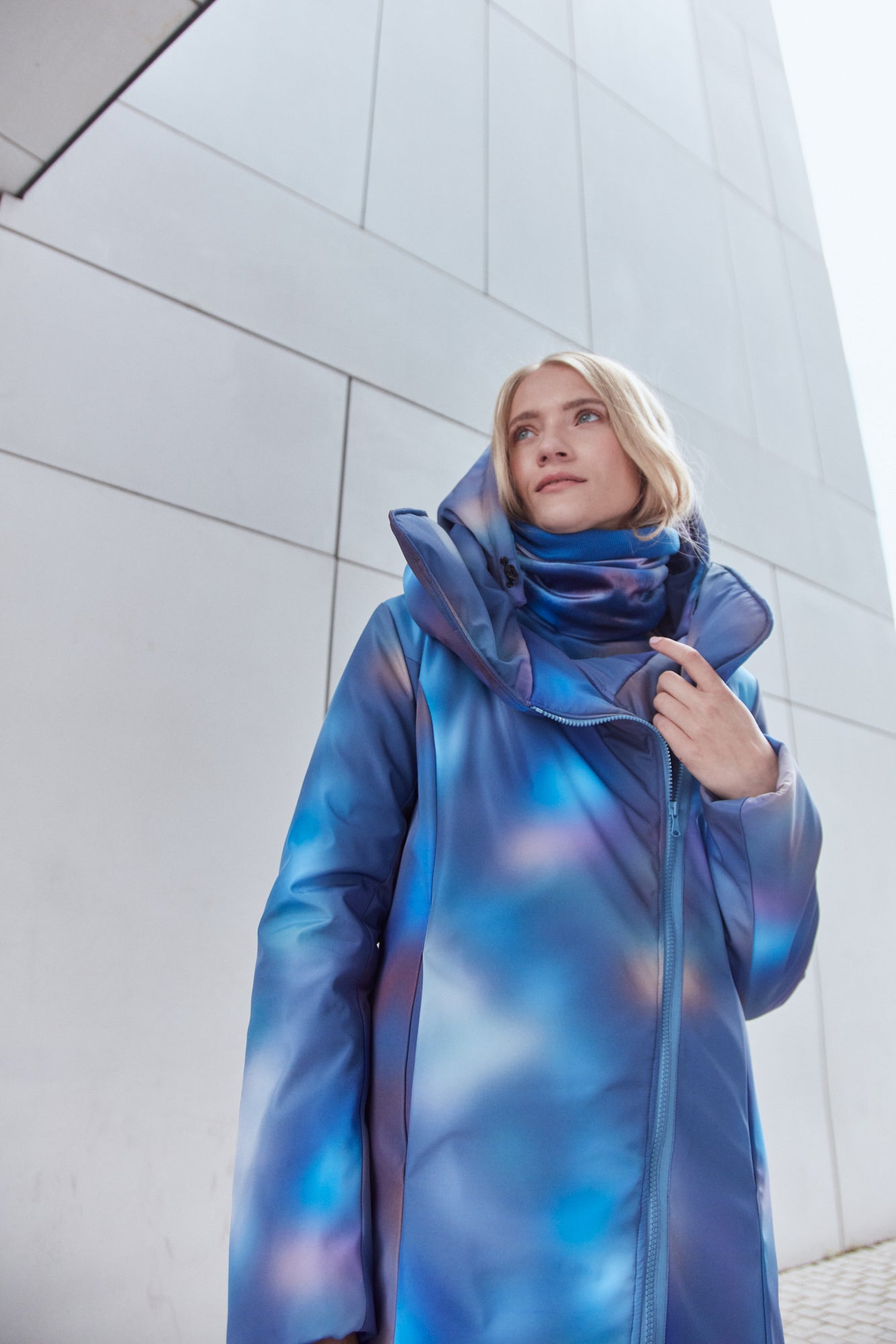 Blauer Schnee Leo Mantel &amp; Gratis Tasche!