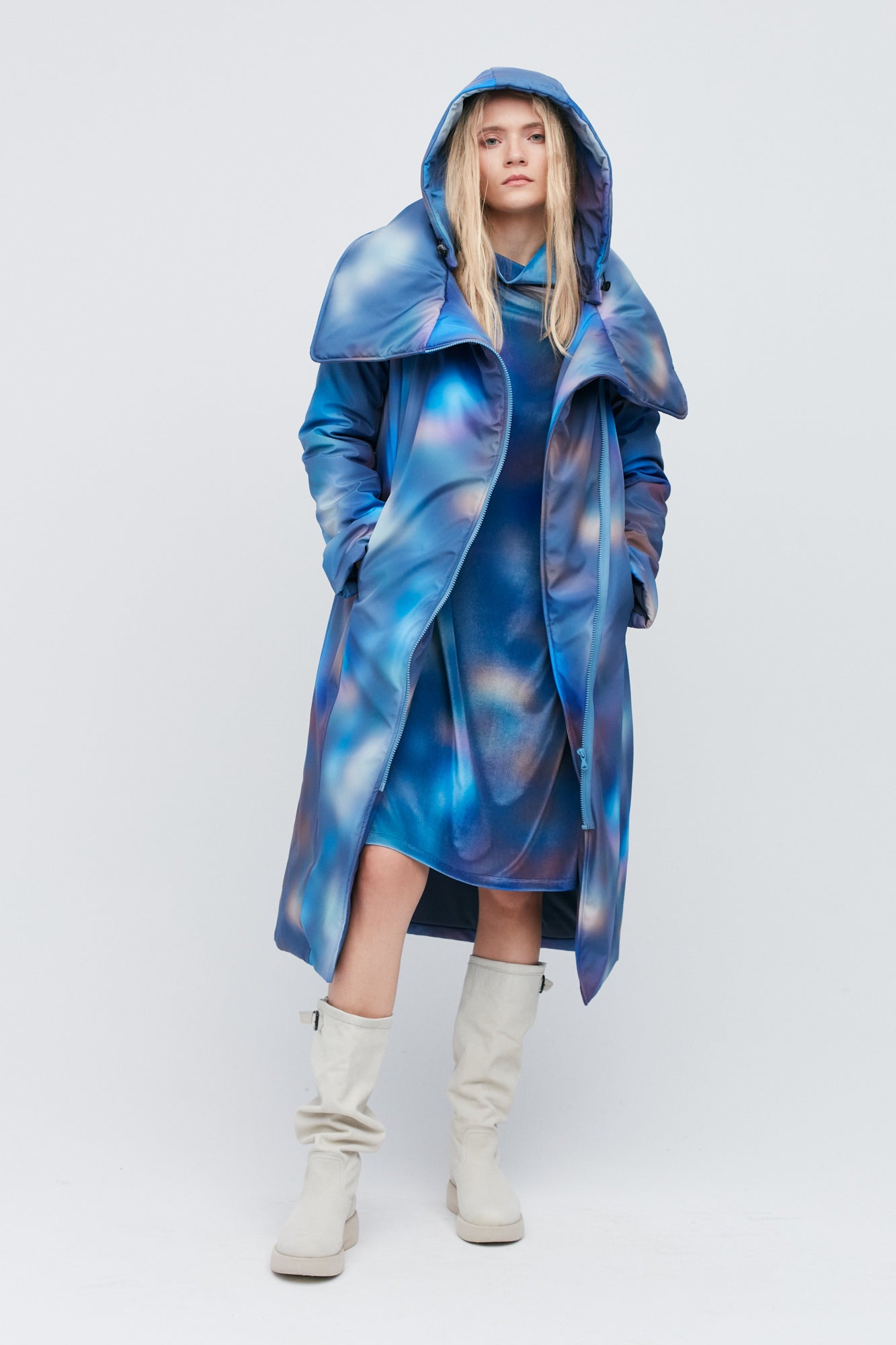 Blauer Schnee Leo Mantel &amp; Gratis Tasche!