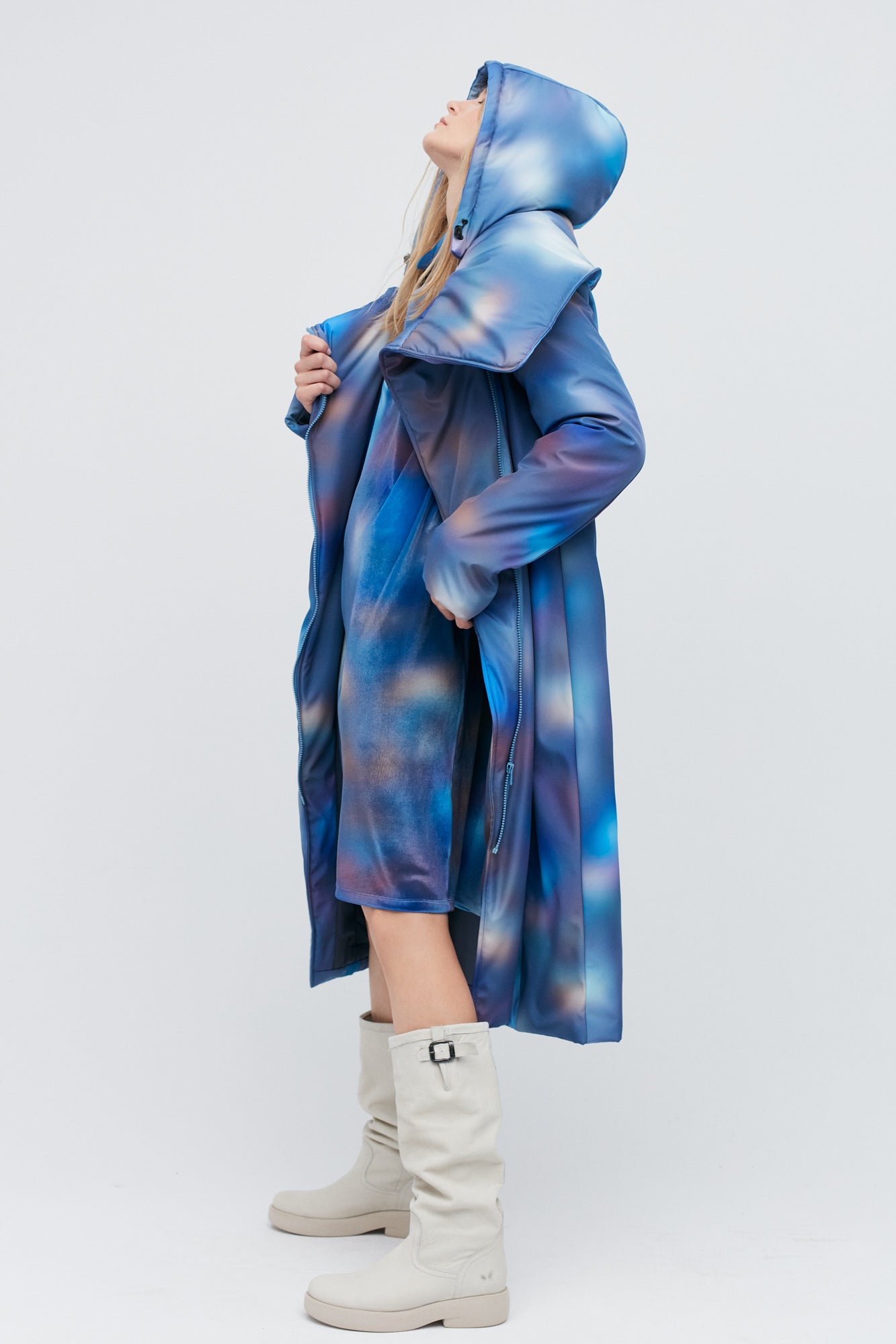 Blauer Schnee Leo Mantel &amp; Gratis Tasche!